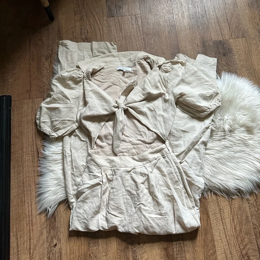 L’ACADEMIE Rocky Jumpsuit In Nude